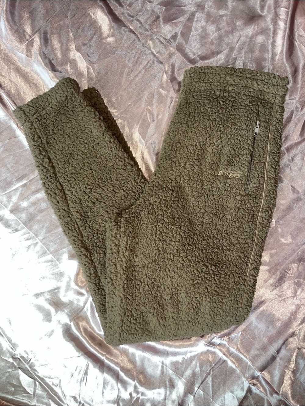 SKIMS Brown Sherpa Track Joggers